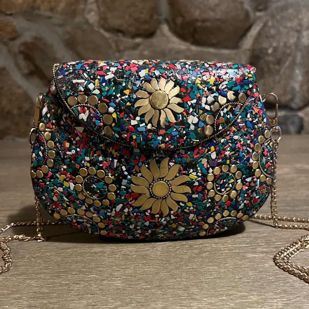 Ramla Handmade Mosaic Clutch & Crossbody Bag